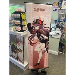 Genshin Impact Hu Tao Wall Scroll Tapestry Print On Synthetic Canvas
